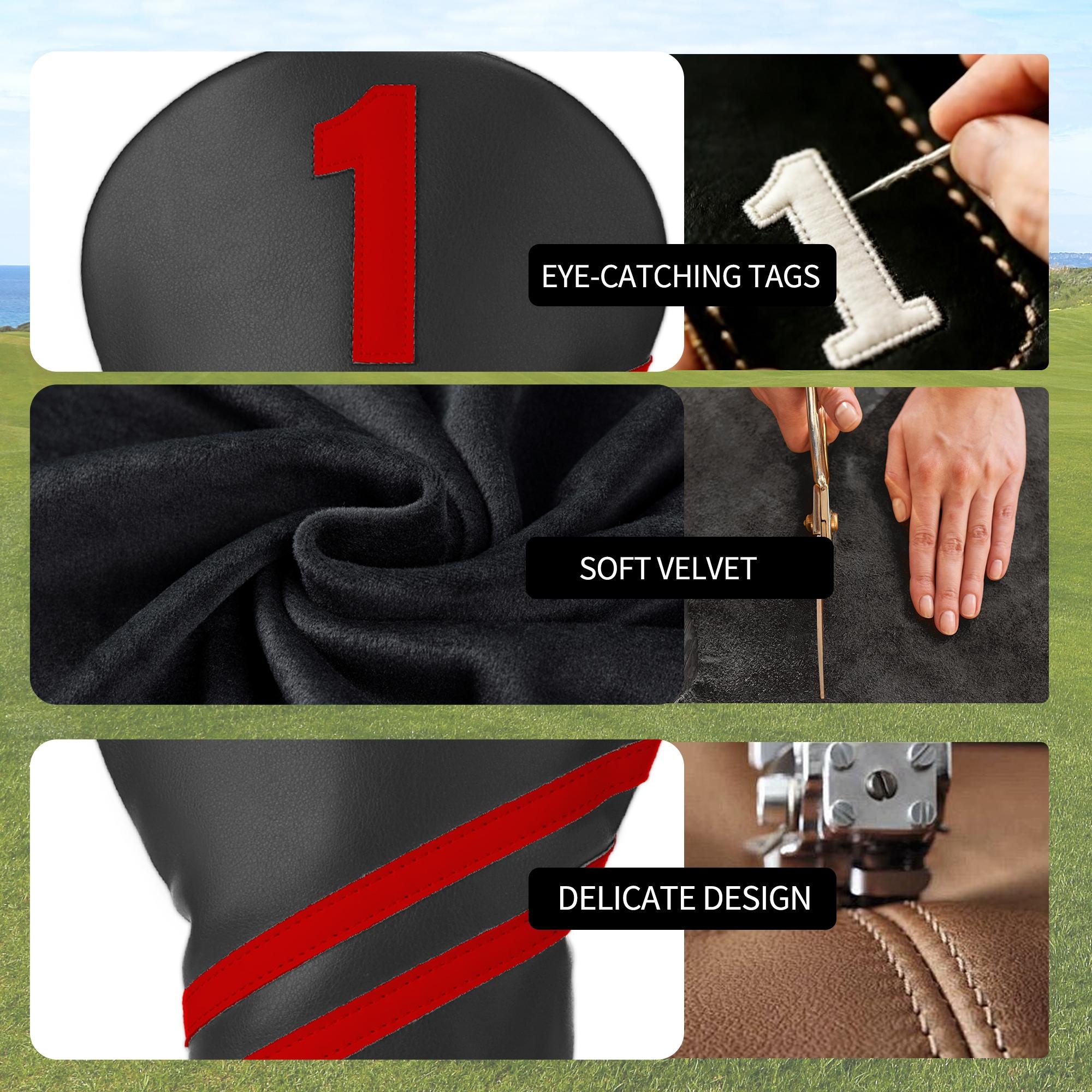 1 golf club cover,Simple classic striped design,suitable for drivers, fairway and hybrids,available in 5 colors