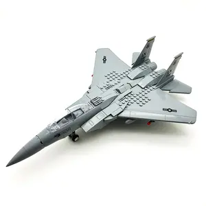 F15 Fighter Jet Building Blocks Toy Set for Kids, Fun for Kids, Military Aircraft Construction Brick Kit, Fighter Plane Brick Model, STEM Learning Building Toys, Educational DIY Assembly Playset, Compatible with Major Brands, Birthday Gift