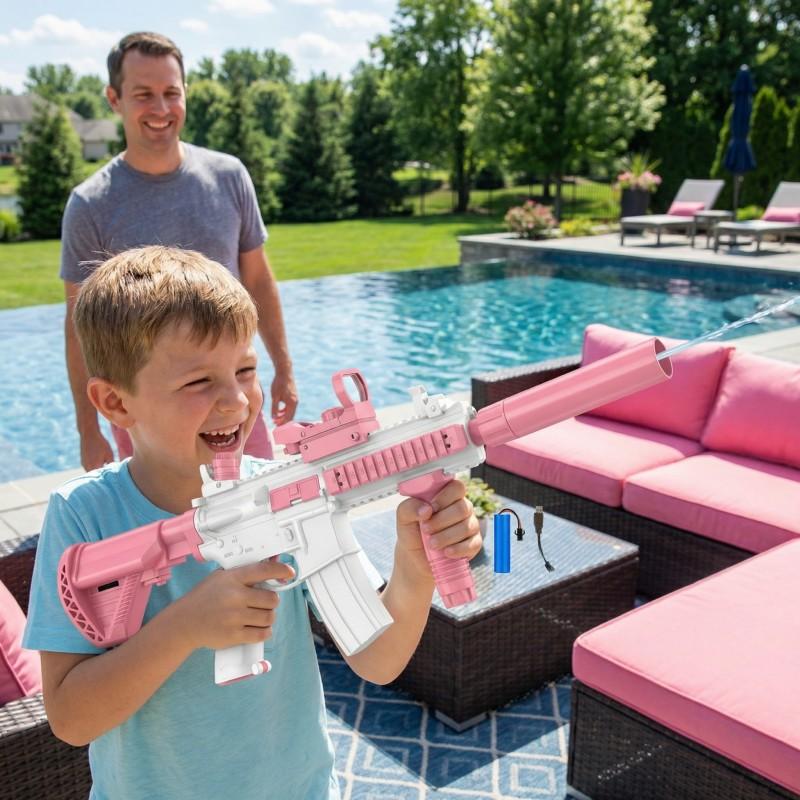 Large Rechargeable Electric Water Gun with Built in Lithium Battery, Summer Outdoor Toy for Adults & Kids, Ideal Pool & Beach Gift