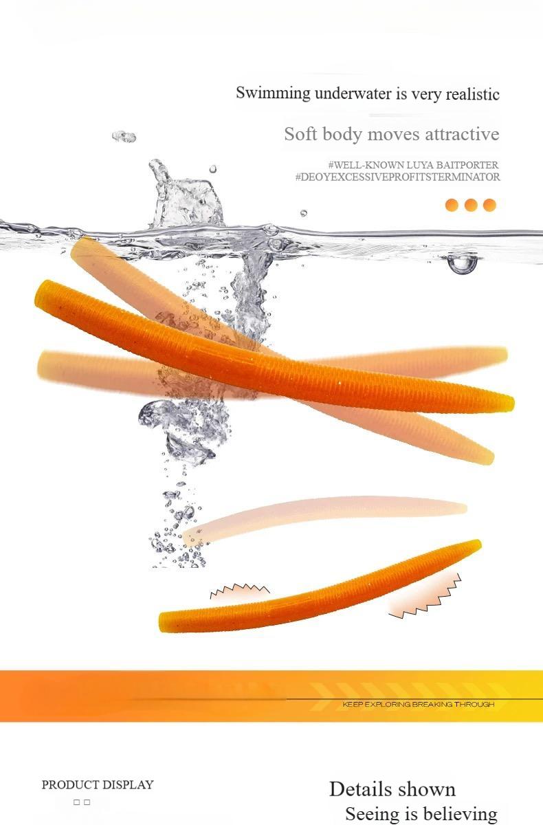 TikTok Viral Senko Worms 3-4-5Inch Soft Plastic Lures Kit - 8pc Multi-Color & Salt-Infused Design for Bass Trout Panfish Slayer and Long Casts  Fishing Fathersdaygift fishing equipment