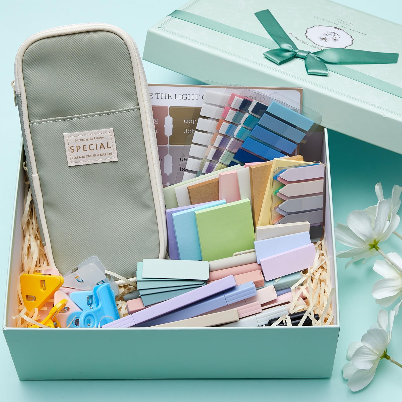 73pack Bible Journaling Kit for Christian with Pencil Case Highlighters Marker Gel Sticky Note Index Labels Pens Tabs Clips Aesthetic Annotation Kit for Bible Study, Bible Study Supplies School Stationery Easter Gift for Christian Women Teenagers Student