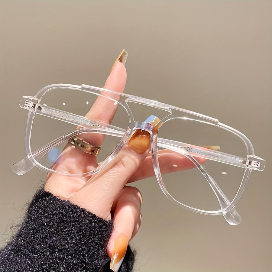 [Double-bridge Glasses] Stylish Double-bridge Glasses | Textured, Unisex, Perfect for Vacations, Parties, Music Festivals, and Street Photography