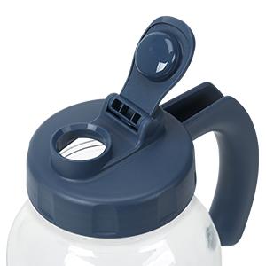 SOLIGT Mason Jar Pitcher with Handle, 64oz Wide Mouth, Airtight & Dishwasher Safe, Cold Brew Coffee Maker Pitcher, Glass Pitcher for Homemade Iced Tea Drinkware Jugs Lemon Tin Christmas Gift Ideas