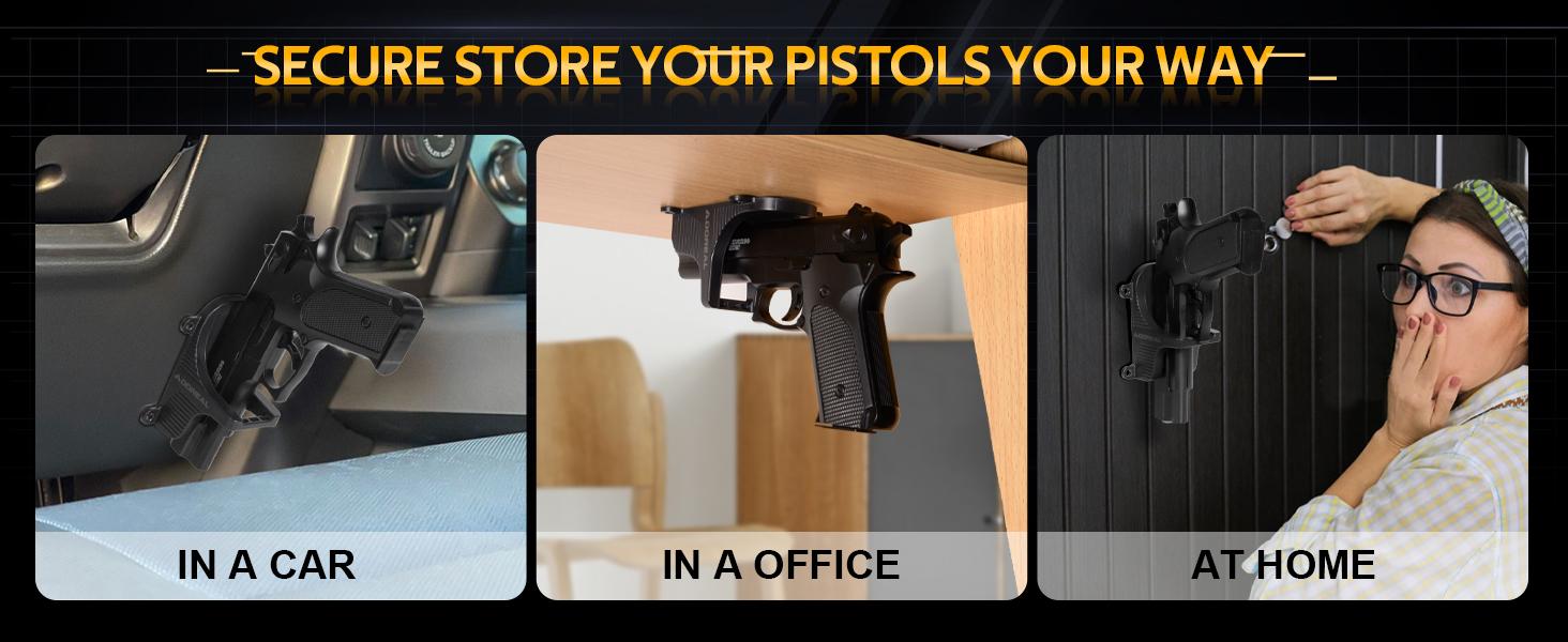 Magnetic Pew Mount, Hole Free Holster for Vehicle Home or Office, Side Mag Magnetic Suction Concealed Magnet in Wall, Desk Holder Black Phone Plastic Magnetic Pew Mount, Hole Free Holster for Vehicle Home or Office, Side Mag Magnetic Suction Concealed Magnet in Wall, Desk Holder Black Phone Plastic