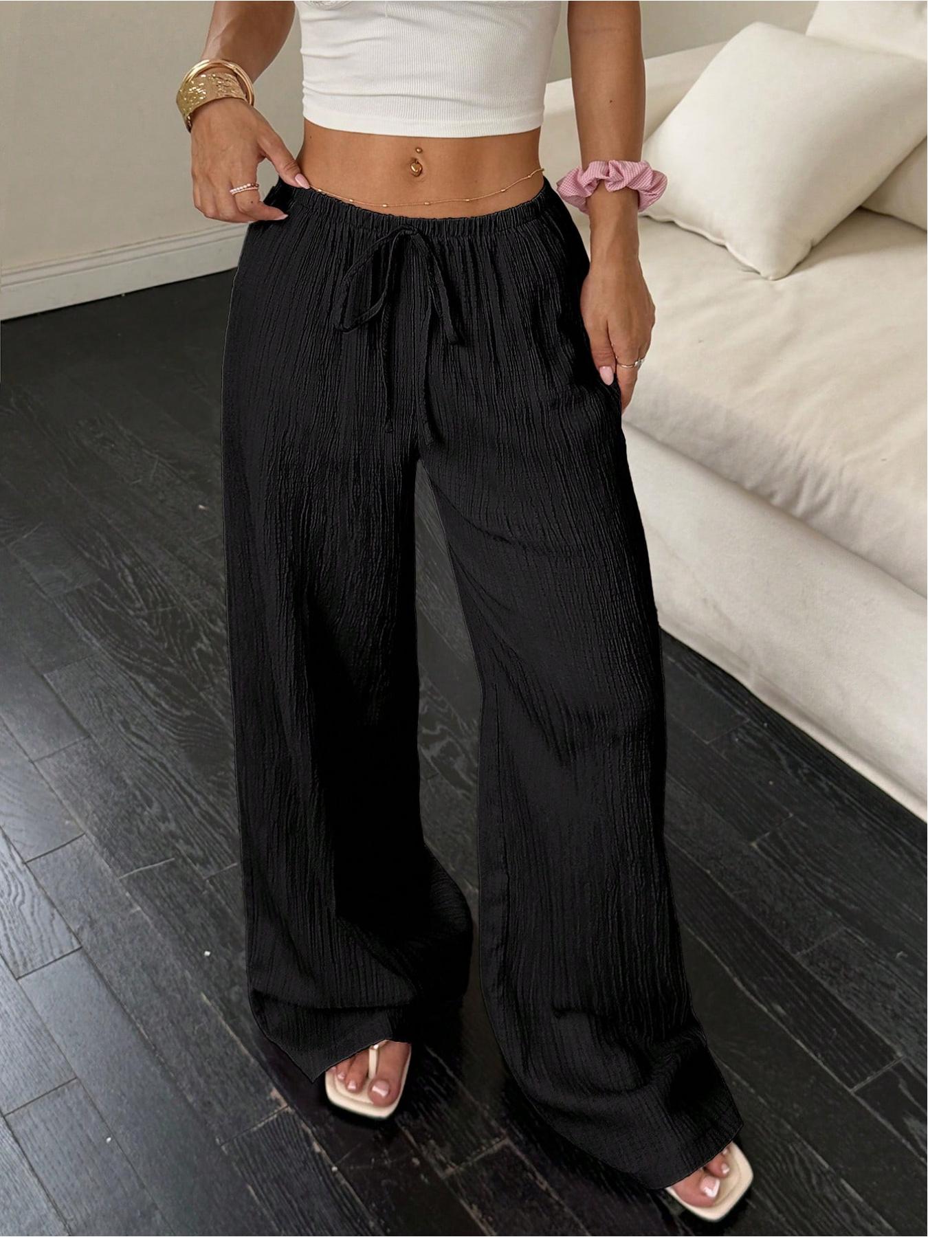 3/1 Counts Women's Linen-Like Polyester Casual Pants Wide Leg Summer Beach Palazzo Pants back to school,2026