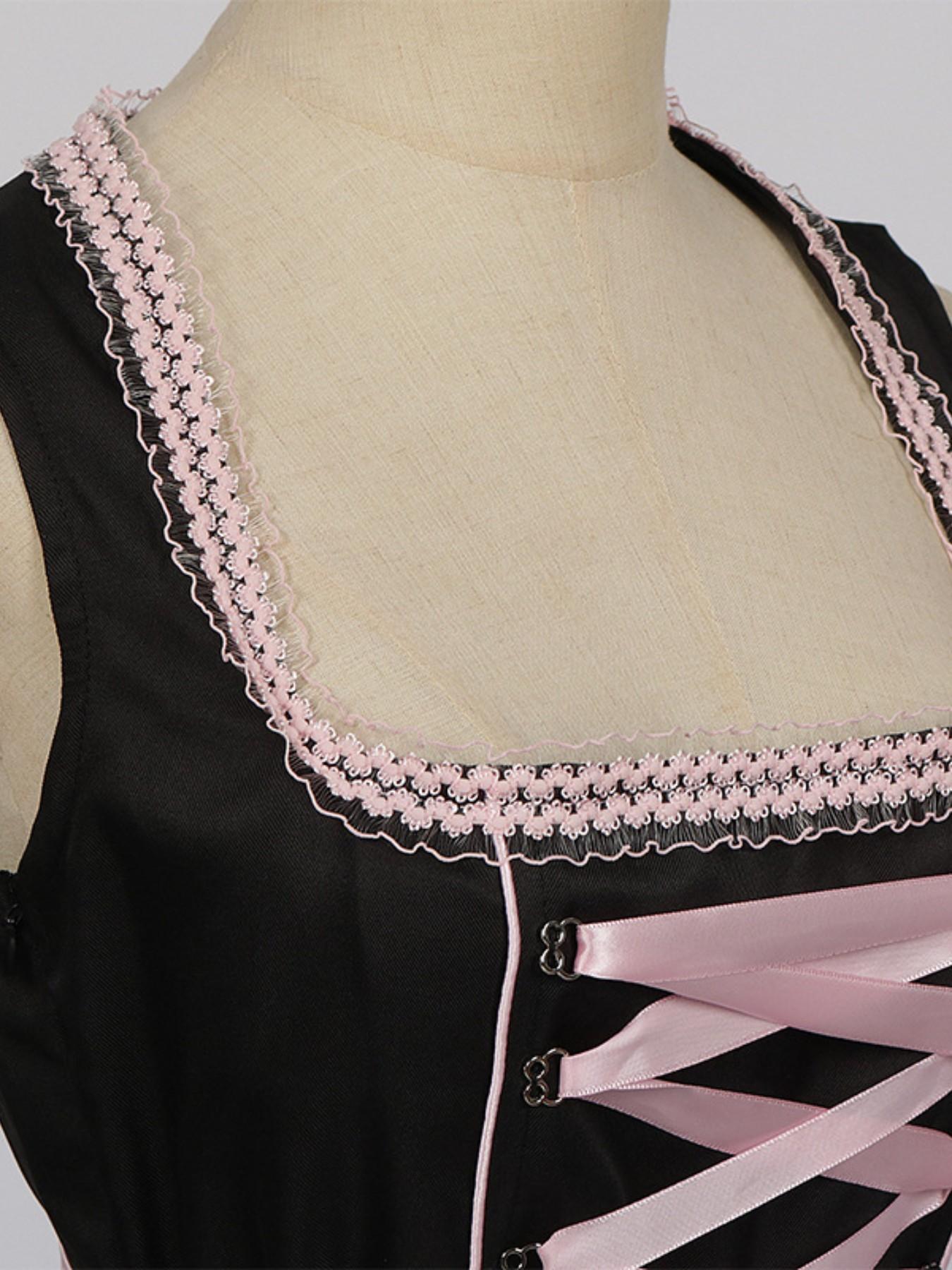 Adult Women's Beer Festival, Bavarian Style Halter Pants Set, Halloween Costume Dress, Loose-Fit Colorblock Outerwear