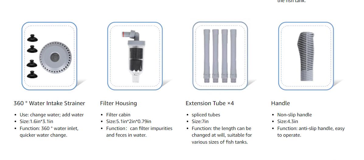 hygger 360GPH Electric Aquarium Gravel Cleaner, 5 in 1 Automatic Fish Tank Cleaning Tool Set Vacuum Water Changer Sand Washer Filter Siphon Adjustable Length Pet Supplies hygger 360GPH Electric Aquarium Gravel Cleaner, 5 in 1 Automatic Fish Tank Cleaning Tool Set Vacuum Water Changer Sand Washer Filter Siphon Adjustable Length Pet Supplies