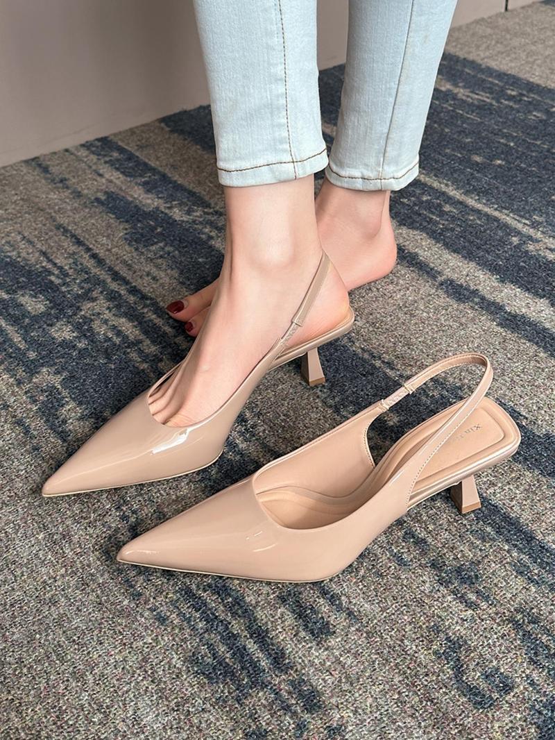 Women's Elegant Solid Color Pointed Toe Classy Stiletto Heels, Fashionable High Heel Shoes for Party, Daily Clothing Decor for Women & Girls, Footwear