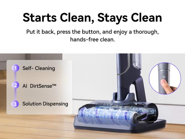 NARWAL S20 Pro Cordless Vacuum Mop with Self-Cleaning, Wet Dry Vacuum Cleaner for Hard Floors, Ideal for Families with Kids and Pets