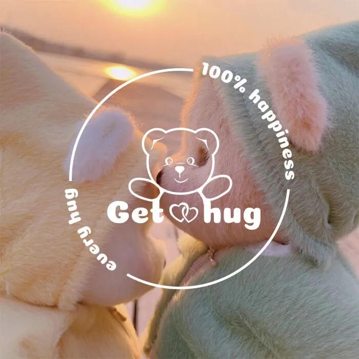 Getahug Snowman Bear | Handmade Jointed Teddy Bear Stuffed Animal Christmas Gifts Plushies Toy, Durable Soft Fluffy Cute Gifts for Girls, cozyvibes Interactive Realistic Bunny