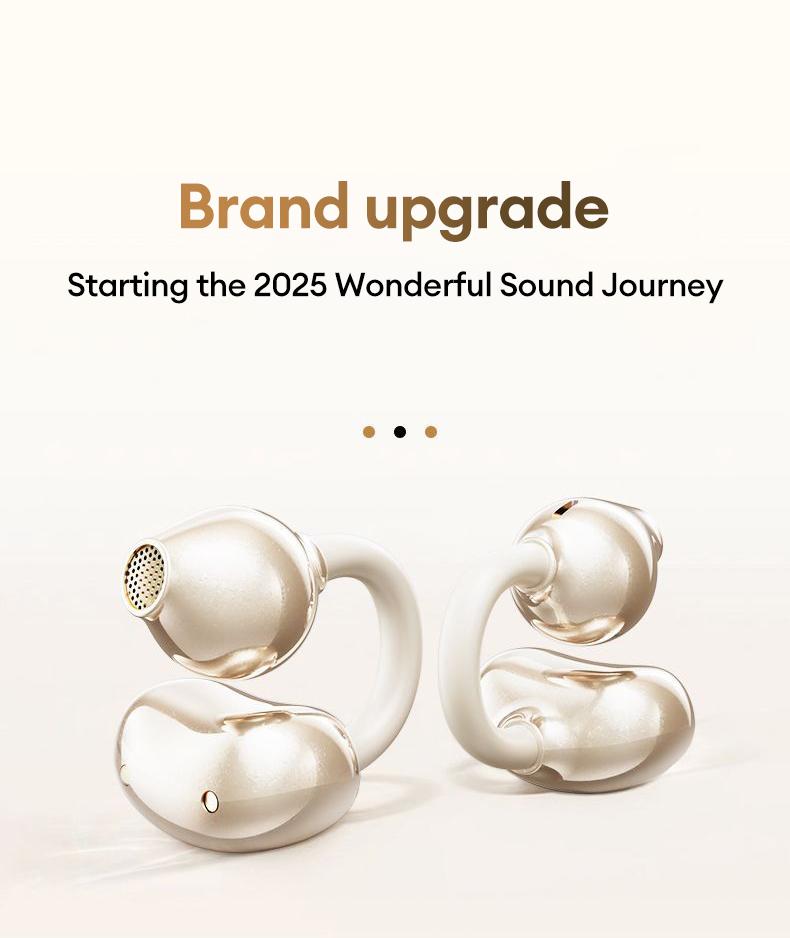 Earclip C7 Clip-on Design Wireless Earphones, Upgraded Panoramic Sound Headset, Comfortable Wearing  Sports Earbuds for Work, Fitness