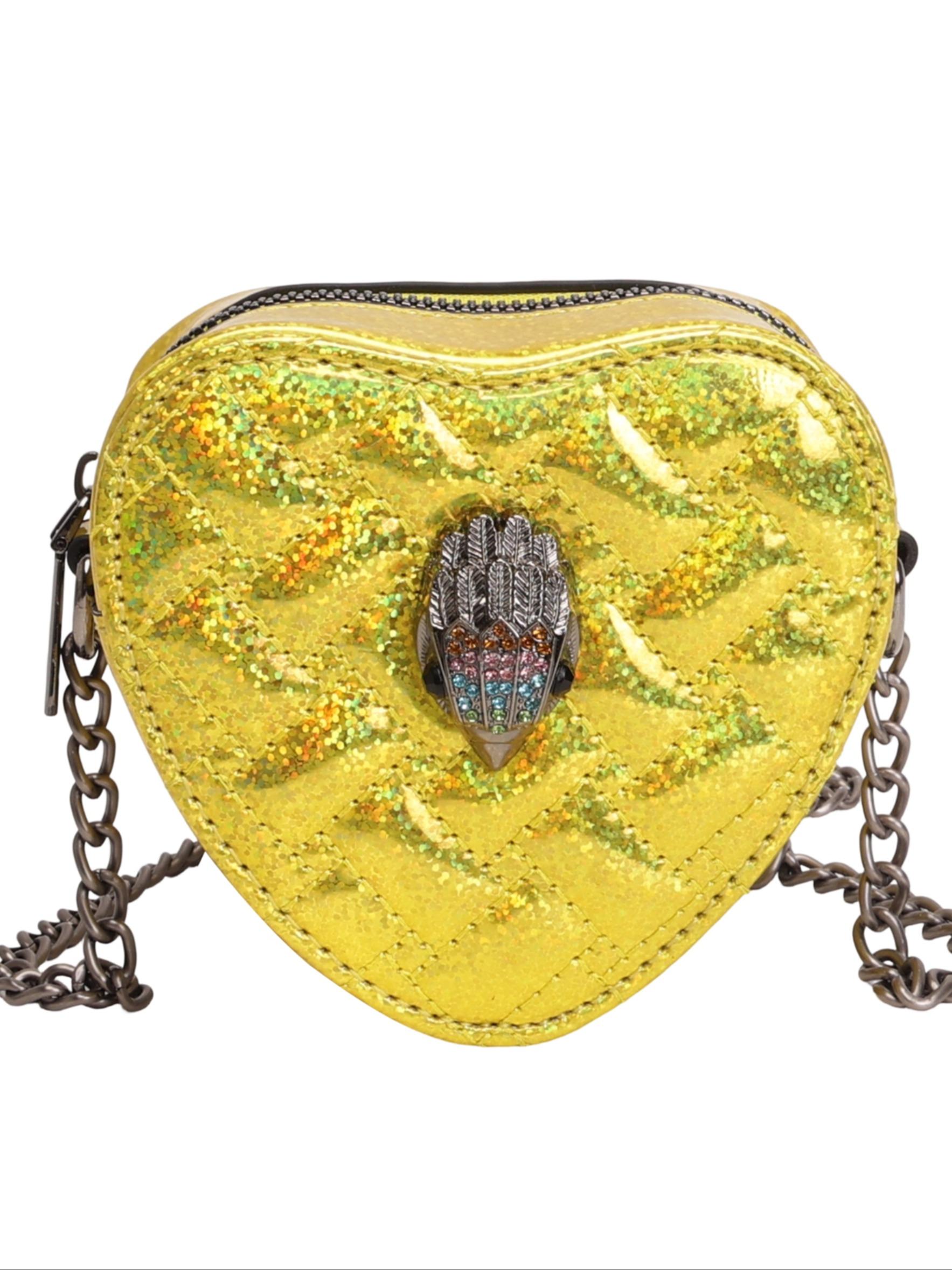 Fashion Heart Mini Bag, Sparkling Trim Design, Detachable Chain Decor, Ideal for Girls' Night Out, Stylish Evening Accessory