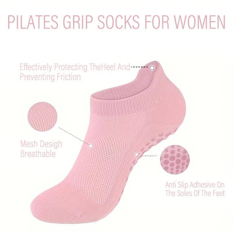 Women's Non-Slip Pilates Socks with Pads, Barefoot Fitness Yoga Socks, Better Grip & Comfort, Suitable for Gym & Home Workouts, Padded Socks, Anti Slip Socks