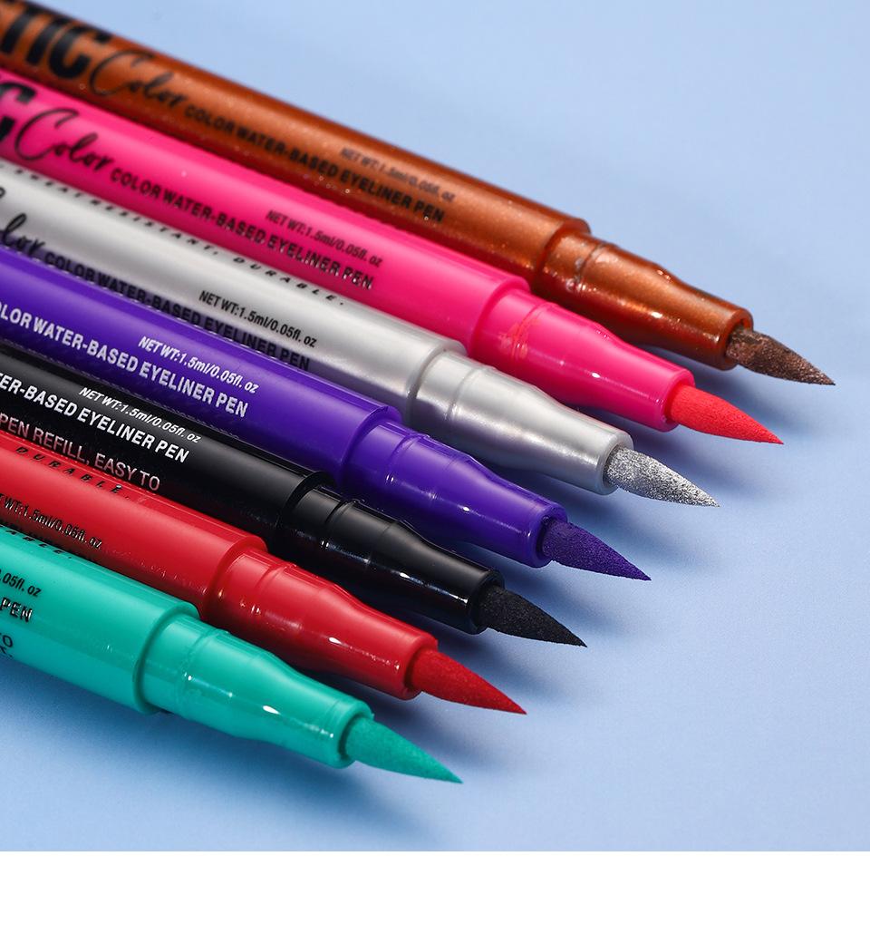 LANGMANNI 12-Piece Multi-Pack Liquid Eyeliner Pen Set, Waterproof, Long-Lasting, Smudge-Proof Ultra-Pigmented Matte Quick-Dry Colorful Eyeliner for Daily & Creative Eye Makeup Cosmetic Gift Set, 12-Piece Set