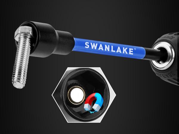 41-Piece Magnetic Nut Driver Set for Impact Drill Metric & SAE, Impact Socket Adapter, 2-IN-1 Ratchet Handle, Wing Nut Driver, Universal Socket, 1/4'' Quick-change Bit Holder