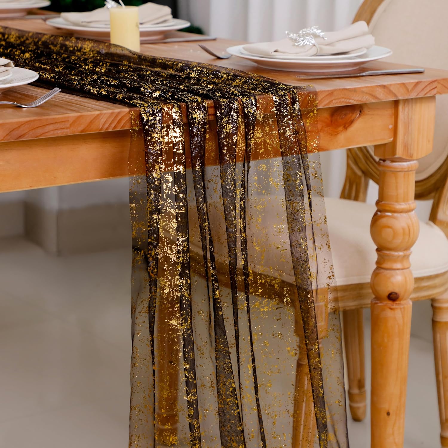 70X400CM Soft Black Gold Metallic Foil Table Runner ,Soft Sparkle Golden Foil Dining Table Decoration For Wedding Bride Shower 70X400CM Soft Black Gold Metallic Foil Table Runner ,Soft Sparkle Golden Foil Dining Table Decoration For Wedding Bride Shower
