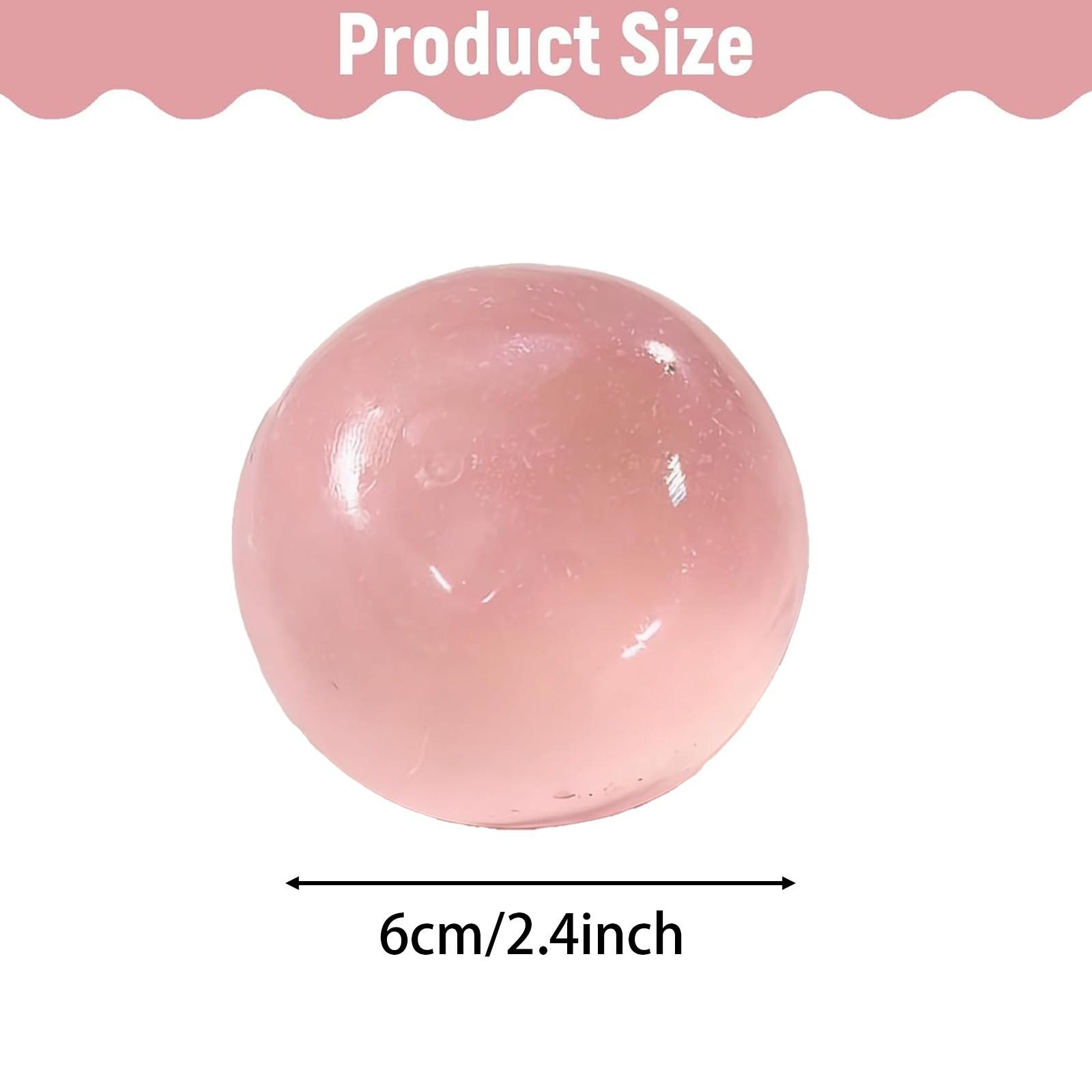 2/4 PCS Coconut Oil Stress Ball Squishy, Slow Rising, Odorless, Non-Sticky, Easy to Clean,  Improving Focus, Or Easing Tension During Study, Work, Or Relaxation, Handmade Malleable Clear Jelly Bubblegum Texture Coconut Oil Squishy Toy