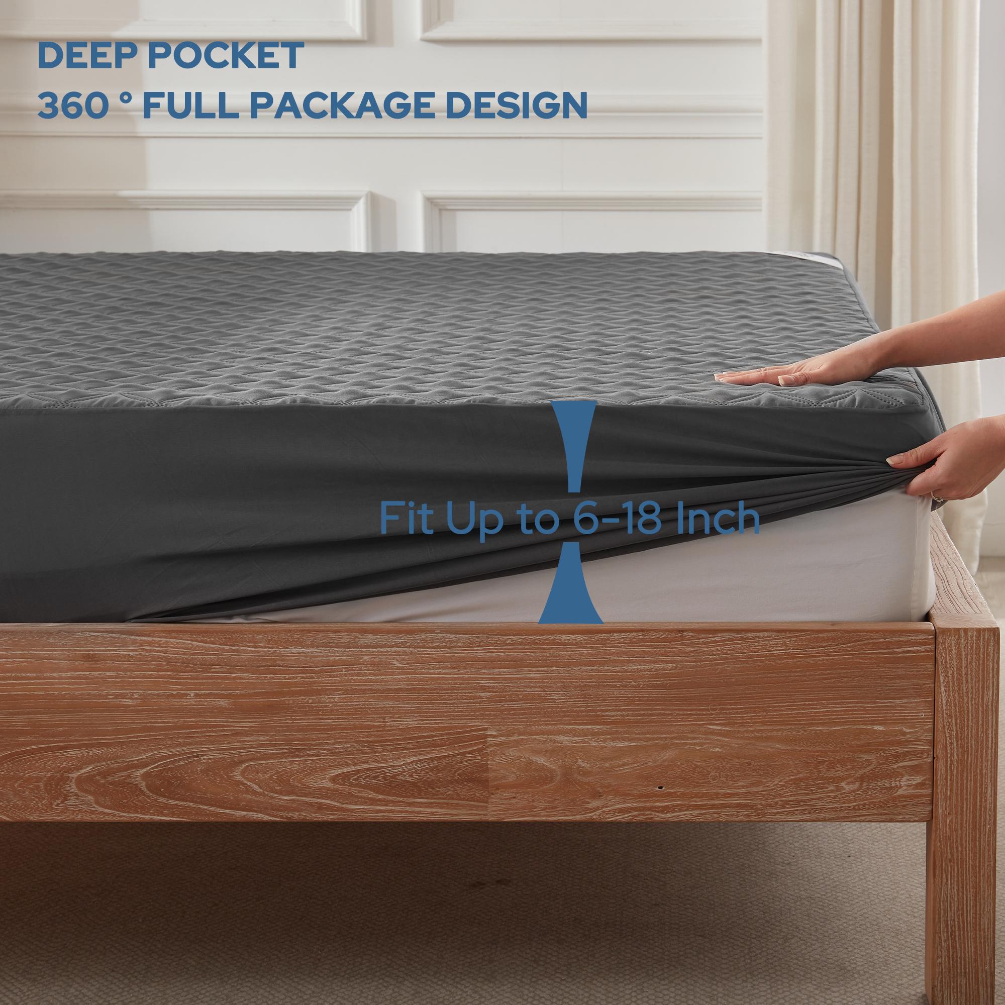 【BEDLORE】Waterproof Mattress Protector with Fitted Sheet, TPU Waterproof Layer, Soft & Breathable Bed Cover for Everyday Mattress Protection, Ideal for Bedroom & Home Use