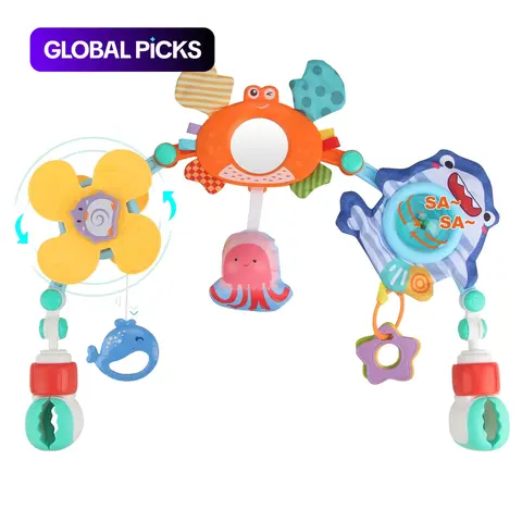 Baby Stroller Hanging Toy, 1 Set Multifunction Interactive Sensory Toy for Newborn Early Learning and Baby Entertainment #GLOBAL PICKS