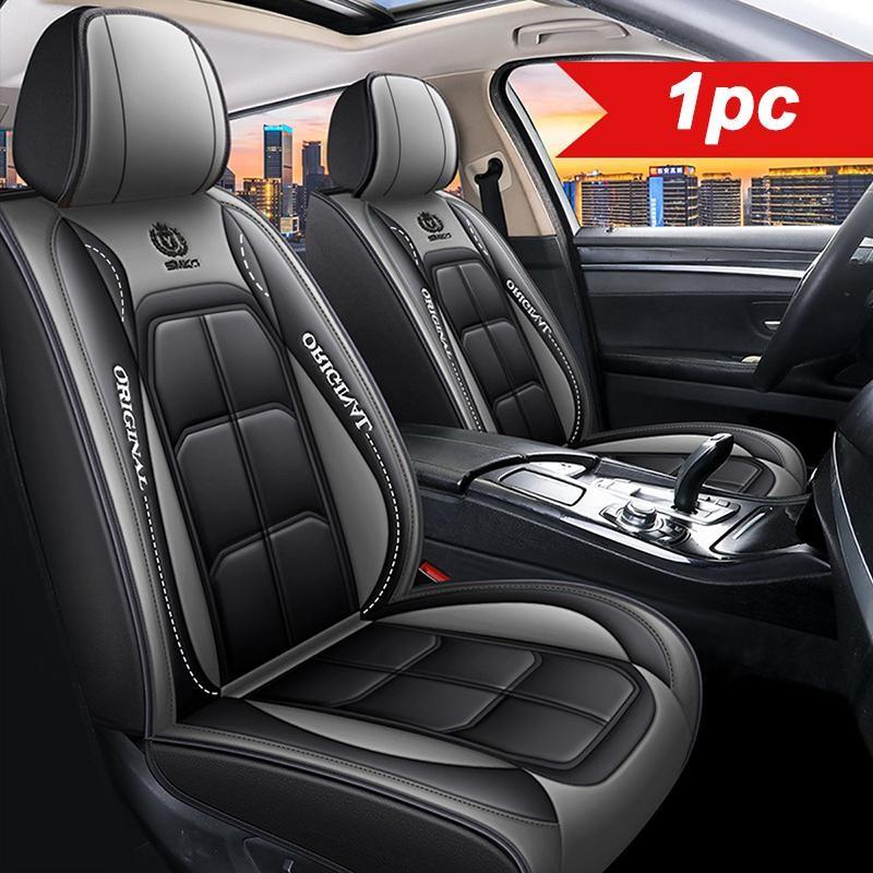 PU leather front car seat covers, universal fit for sedans, SUVs, and trucks, no padding, premium, easy to install, Car Seat Covers Front Seats