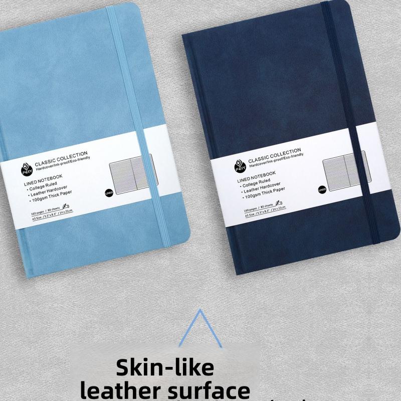 1 A5 notebook with horizontal lines, simple strap diary, high aesthetic value planner notebook