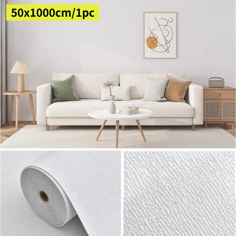 50x1000cm One Roll Value Pack, Self-Adhesive Waterproof Moisture-Proof Wallpaper, Lowest Cost Ceiling Wall Renovation, Peel And Stick Wallpaper.