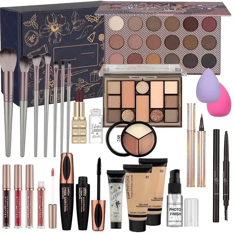 Full Cosmetic Makeup Kit for Teen Girls - Blendable, Long-Lasting, Smooth Eyeshadow Palette, Foundation, Concealer Gifts for Girly Girls Set
