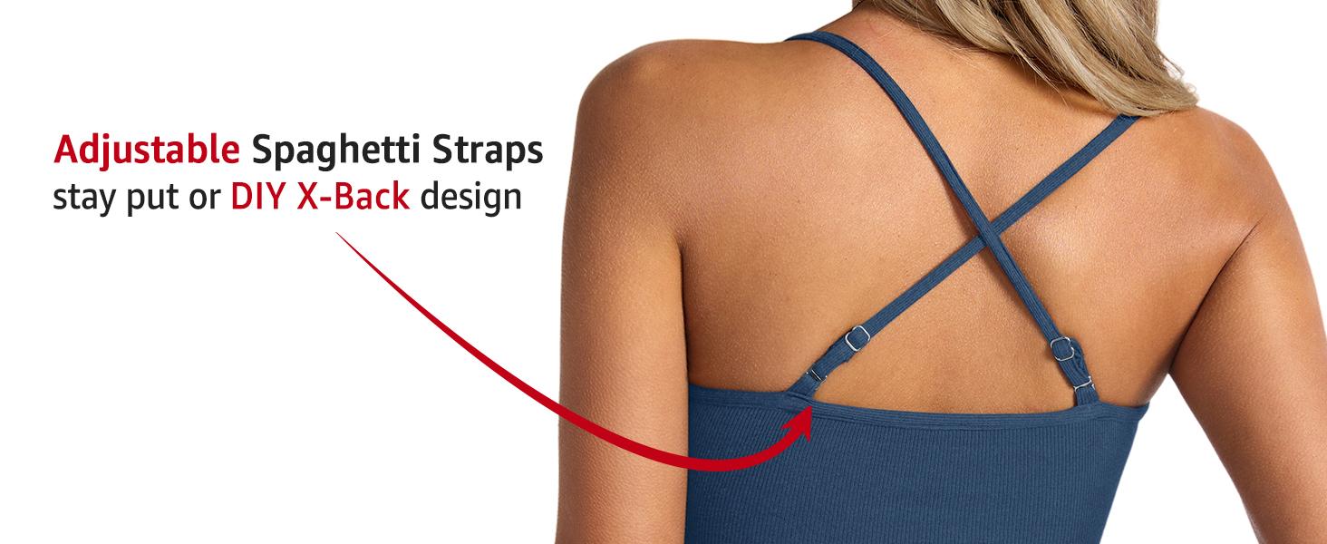 Outdoor&sports EasyGala Womens Lace Camisole Tops Square Neck Ribbed Tank Tops Adjustable Spaghetti Straps Sleeveless Summer Shirt 2026