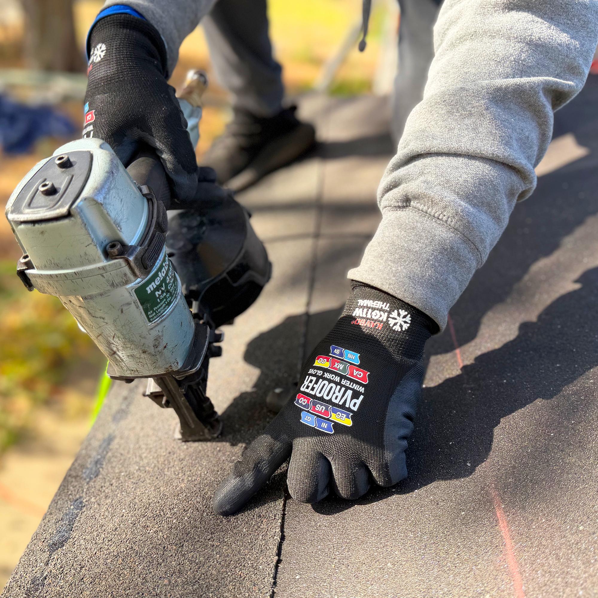 CARNALITO x KAYGO Thermal Winter PU Coated Work Gloves — Born from pride and built for roofers, builders, mechanics, and warehouse heroes. Stay warm, strong, and united through construction, roofing, loading, and all tough winter jobs