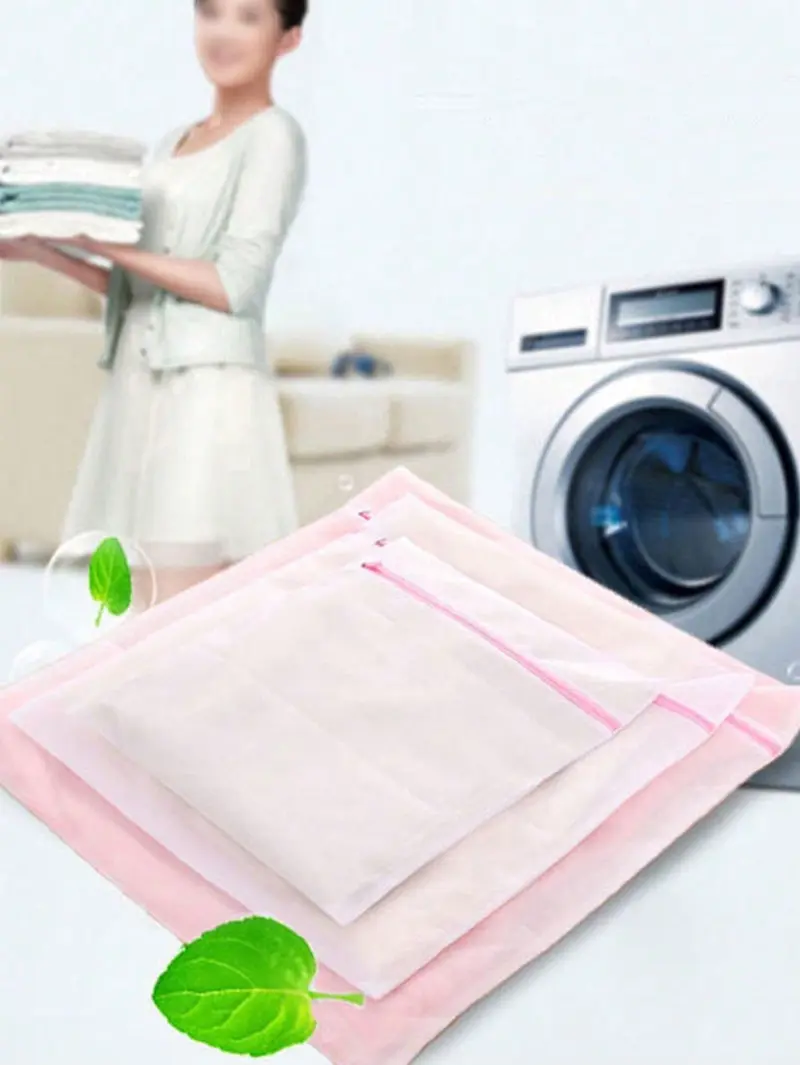 Mesh laundry bag, suitable for machine wash - Fine mesh laundry bag with zipper, can effectively protect clothes, underwear, socks, and various garments, preventing tangling and snagging, ideal for home laundry, travel, and dormitories
