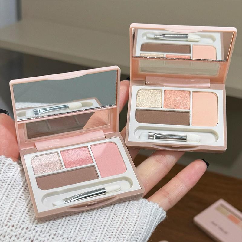Aegyosal Four-Color Eyeshadow Palette, Mixable Pigments for All Skin Tones, Natural Contour & Brightening, Daily Makeup Essential