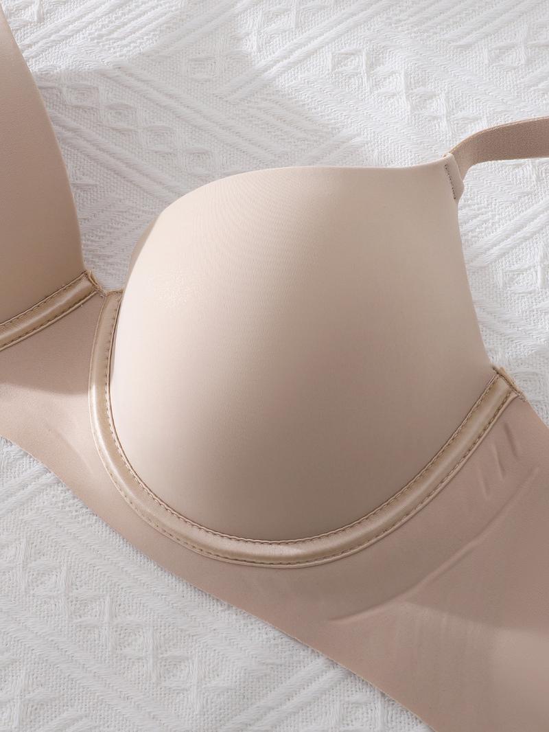 2 Pack Comfortable Jelly Bra with Adjustable Straps, Medium Support Push Up Bra for Women, Everyday Wear Lingerie