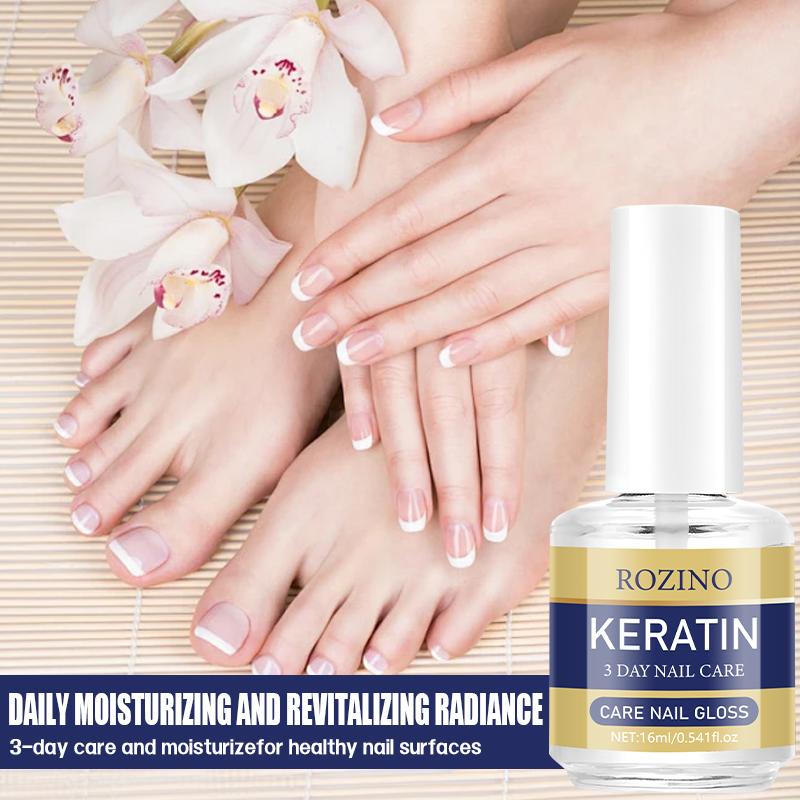 ROZINO 3 Days Nail Care Keratin Amino Acid Formula for Superior Nail Nourishment Lightweight Moisture Boosting Daily Manicure 16ml ROZINO 3 Days Nail Care Keratin Amino Acid Formula for Superior Nail Nourishment Lightweight Moisture Boosting Daily Manicure 16ml