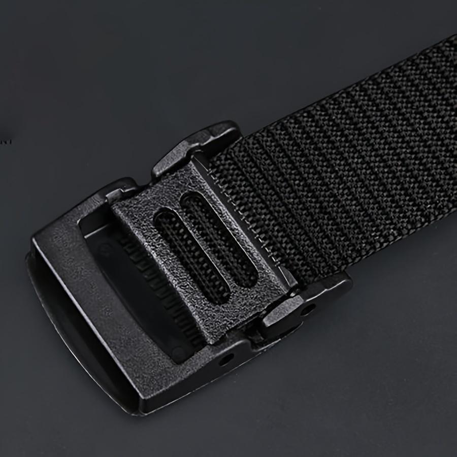 Nylon belt for both men and women, non-metal buckle, hypoallergenic, suitable for young people, outdoor leisure, smooth buckle nylon belt, passes security checks, trendy sports belt