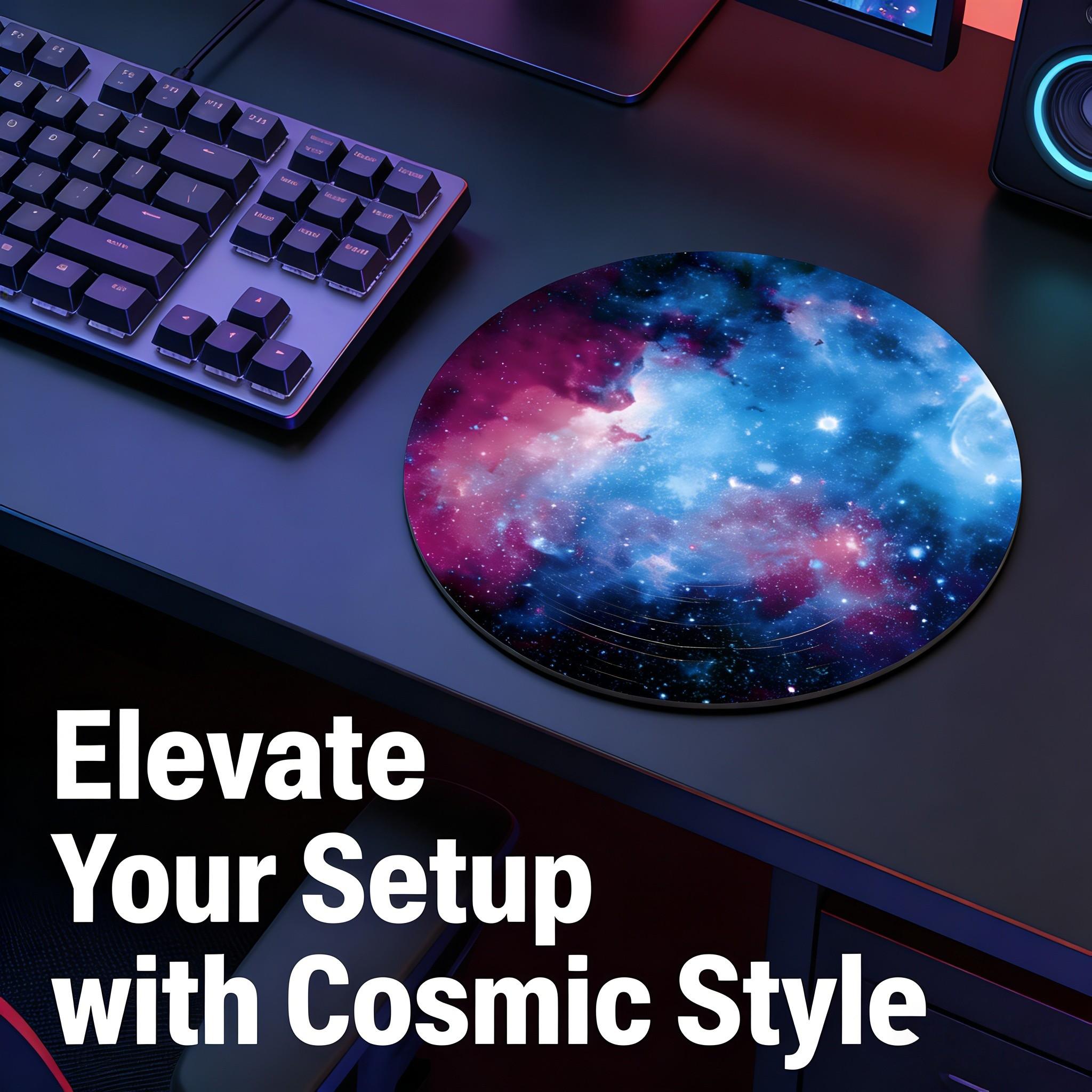 Fashion Starry Sky Round Mouse Pad, Non-Slip Rubber Base, Small Desktop Mat for PC/laptop, Gaming/mouse Pad, Gift for Women, 7.87 Inches