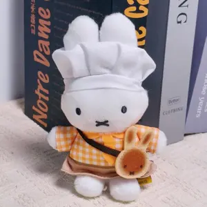 Kawaii Anime Miffy Rabbit Boris Bear Bakery Kitchen Figurine Doll Small Cartoon Cute Baker Rabbit Figurine Doll