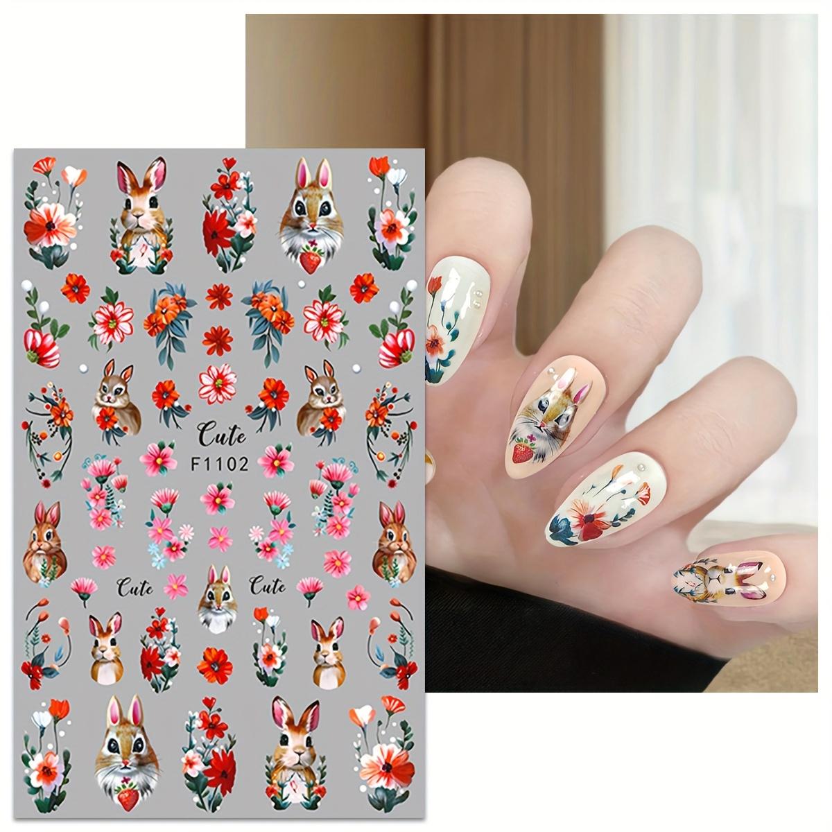 6pcs Spring Butterfly Nail Art Stickers, Glossy Finish, Self-Adhesive, Colorful Print, 3D, Single Use, Unscented, for Women and Girls