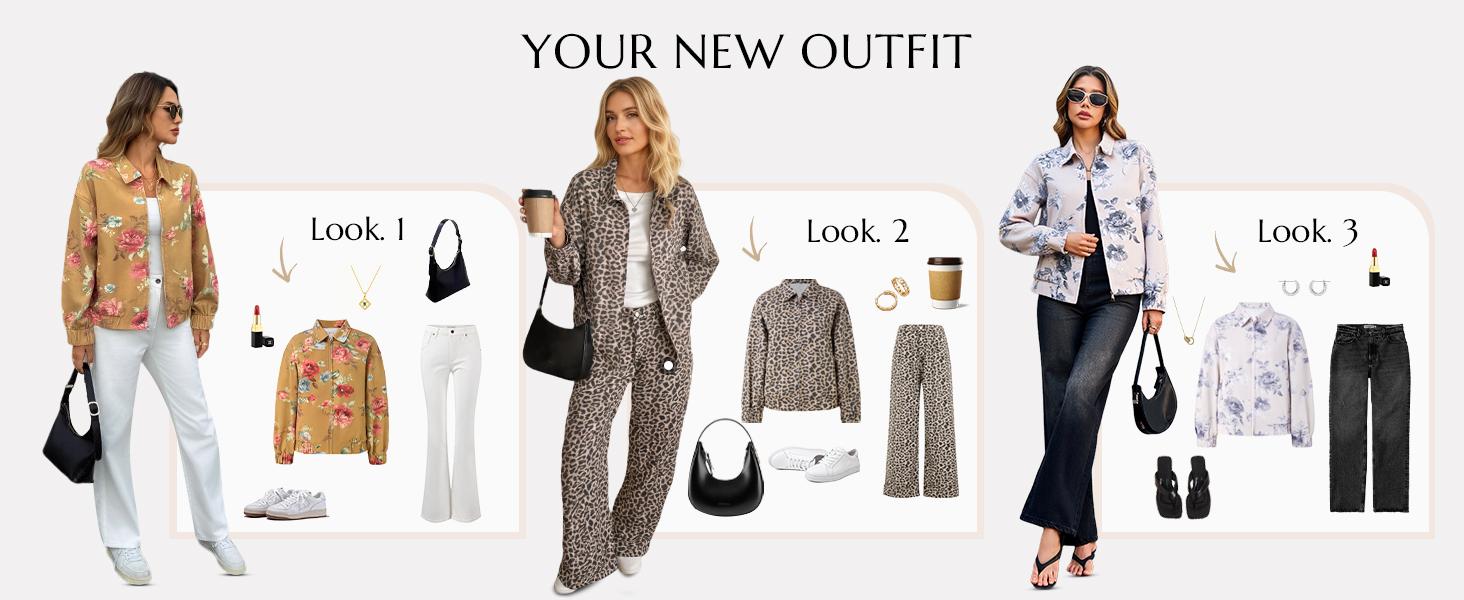 FMEYOA Women's Floral Baggy Wide Leg Jeans Casual High Waisted Boyfriend Vintage Boho Denim Pants with Pockets