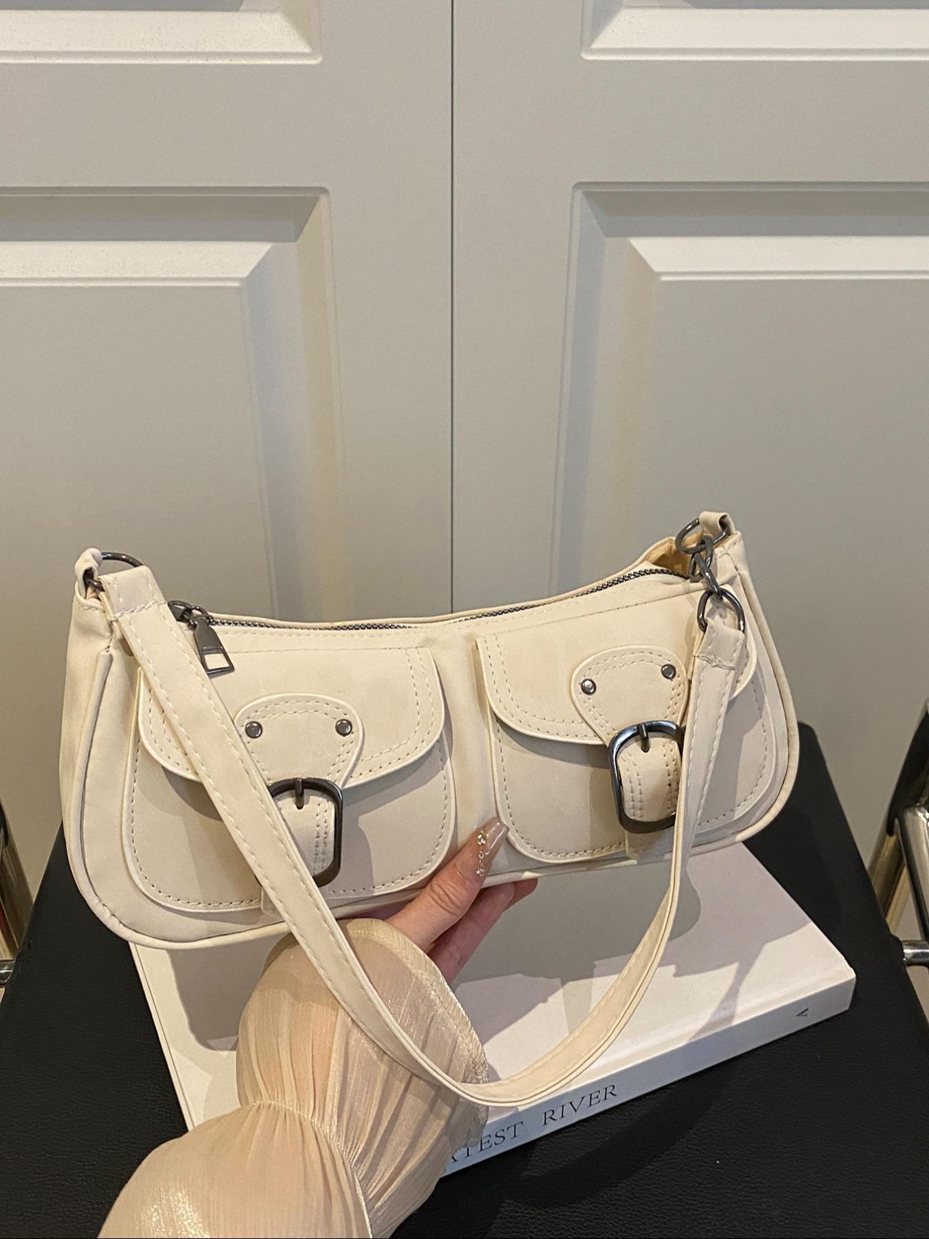 Women's Leopard Print Shoulder Bag, Vintage Dual Pocket Handbag with Zipper Closure, Fashionable and Versatile, Fashionable Patterned Bag, Perfect for Daily Use