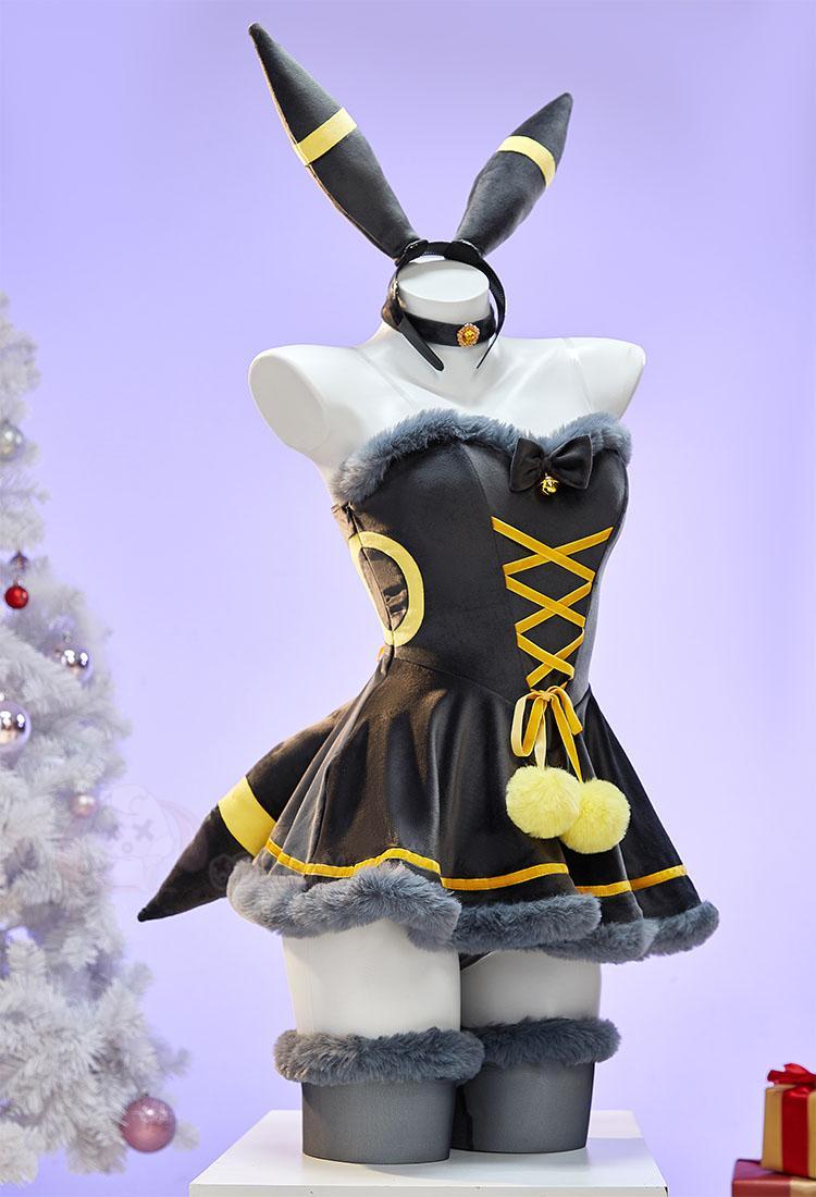 Women's Pokémon Cosplay Plush Cape Dress Set - Grey, Blue, Purple, Plush Trim, Polyester, Asian One Size Clothes Accessories for Comic Con, Christmas - Check Size Chart Before Purchase