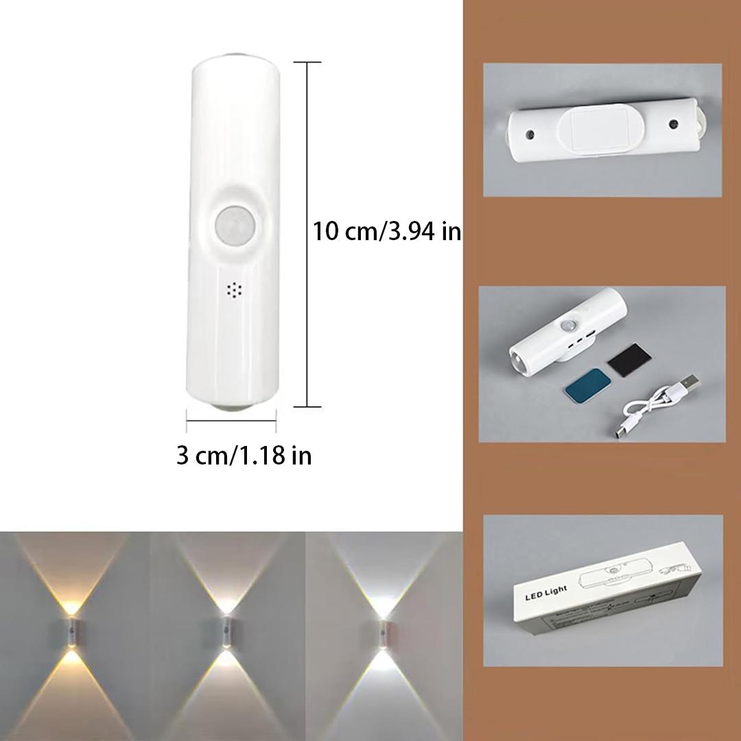 LED Wall Mounted Lights, Rechargeable Wall Sconces Lamp, 3 Color Temps Dimmable Cordless Wall Light USB Charging for Study Bedroom Reading Bedside