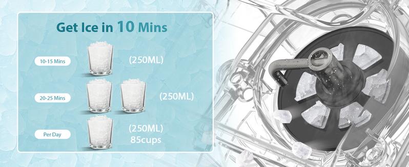 Antarctic Star Nugget Countertop Ice Maker with Soft Chewable Pellet Ice, Pebble Portable Ice Machine, 34lbs Per Day, Self-Cleaning, Sonic Ice, One-Click Operation, for Kitchen,Office Stainless，Steel&Black，Modern Utensils