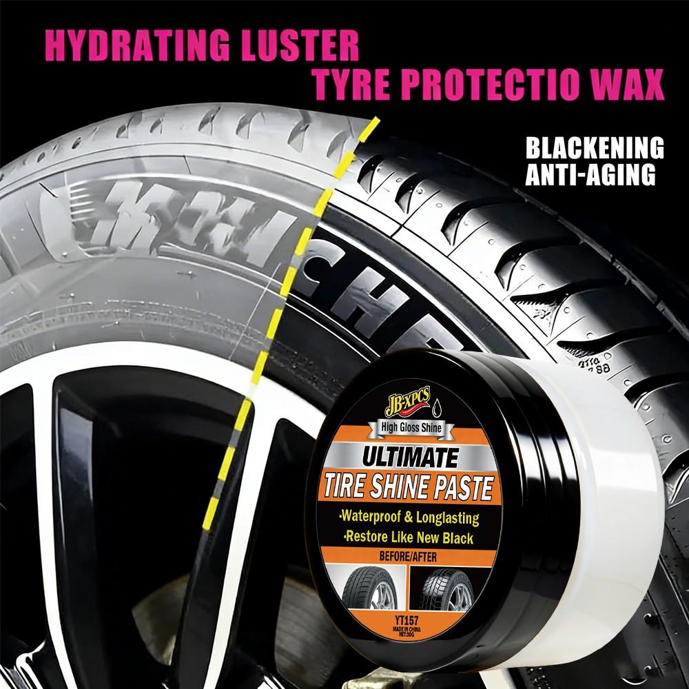 Car Tire Wax Restorer Gloss Enhancer, Crystal Clear Plastic Panel Renewal, Tire Back to Shine Polish, Ultimate Tire Care Solution