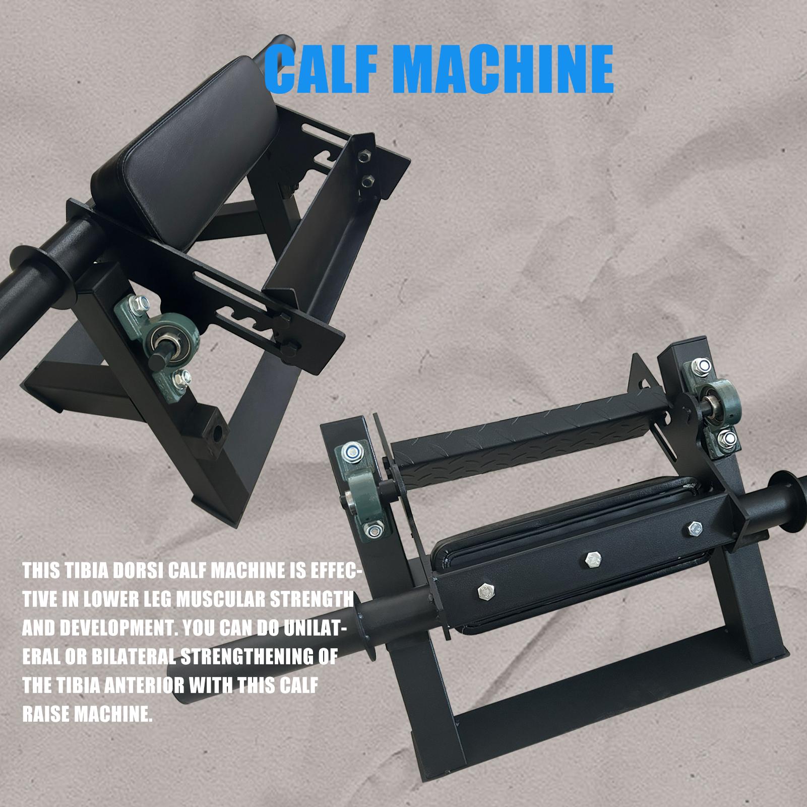 Adjustable Tibia Dorsi Calf Machine, Calf Raise Machine for Calf Stretching, Tibialis Trainer, Strength Training Leg Machines, Fit 2 Inches Weight Plates