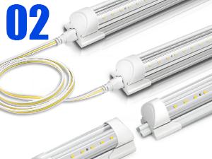 Barrina T8 LED Shop Light 2ft, 20W 3000LM 5000K, T8 LED Light Fixture, Linkable Shop Lights for Room, Garage, Workbench, Warehouse, 2 Packs