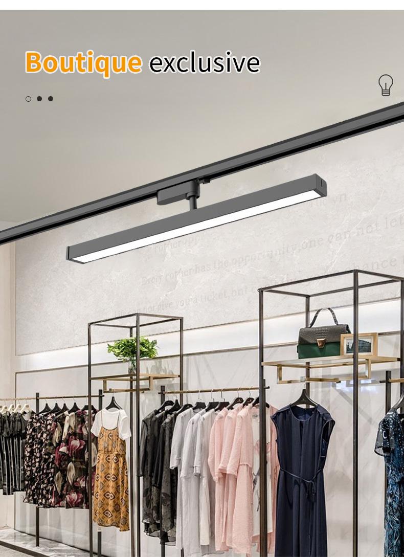 Adjustable Long Track Light LED Diffused Lighting Commercial Clothing Store Supermarket Rail Type Strip Lamp