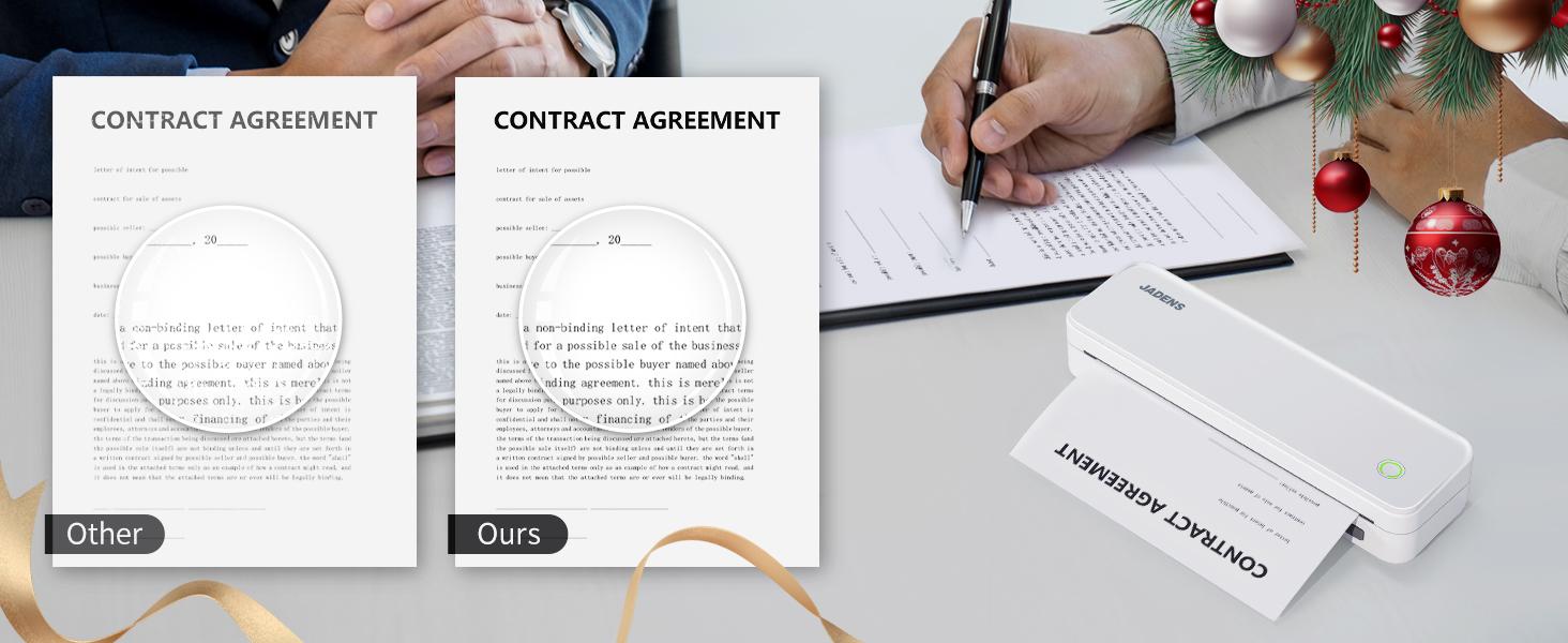 JADENS Portable Printers Wireless for Travel, Support 8.5" X 11" US Letter, Bluetooth Thermal Printer Inkless Mobile Printer for Office Home JADENS Portable Printers Wireless for Travel, Support 8.5" X 11" US Letter, Bluetooth Thermal Printer Inkless Mobile Printer for Office Home