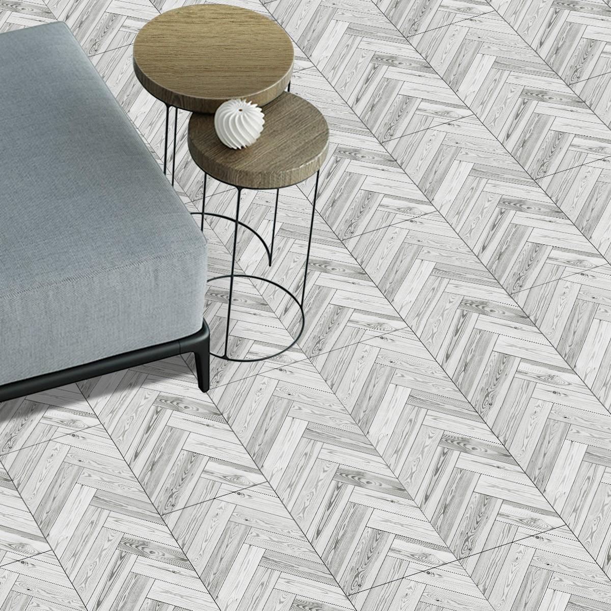 5/10/20 pcs Classic Wood Grain Floor Tile Sticker,Waterproof and splash proof self-adhesive Floor Sticker, 5.91 * 15.75 Inches,For Kitchen, Bathroom And Living Room Decoration