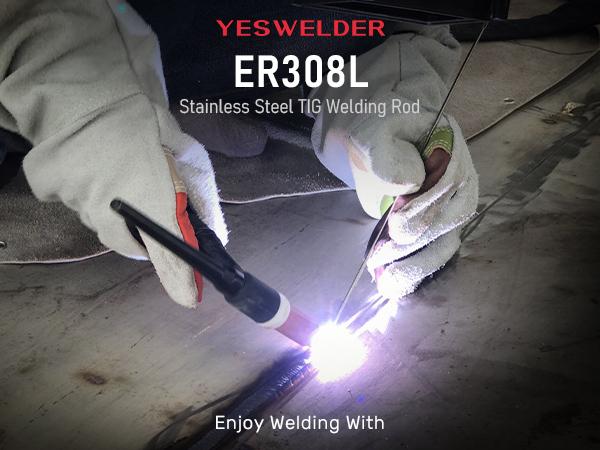 YESWELDER ER308L Stainless Steel TIG Welding Rod 5LB 1/8" 1/16" 3/32" x 16" TIG Filler Rods