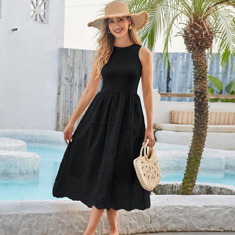 GRACE KARIN Women's Summer Sleeveless Tank Dress A-Line Midi Flowy Swing Casual with Pockets Holiday GRACE KARIN Women's Summer Sleeveless Tank Dress A-Line Midi Flowy Swing Casual with Pockets Holiday